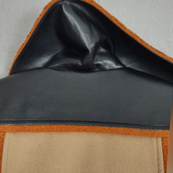 Jonathan Simkhai Adelyn Virgin Wool Sherpa Bomber Aviator Color Block Jacket XS - Picture 10 of 16